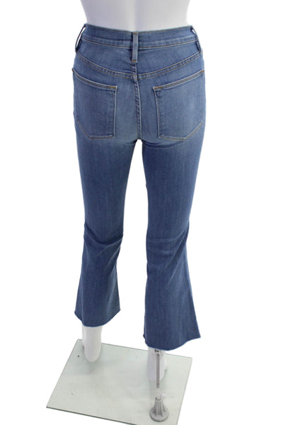 Frame Denim Womens Medium Wash High Rise Flare Leg Jeans Blue Size 24