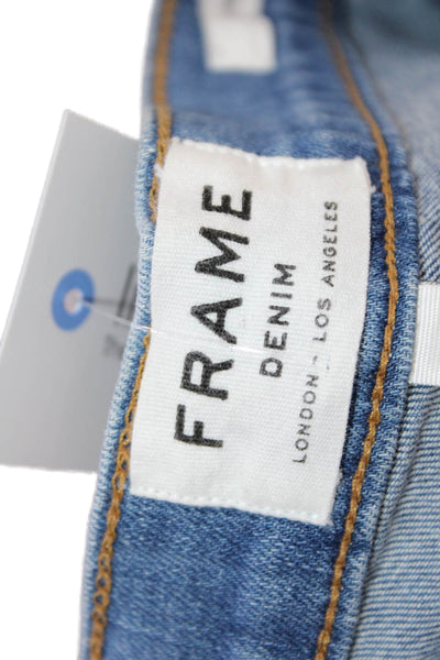 Frame Denim Womens Medium Wash High Rise Flare Leg Jeans Blue Size 24