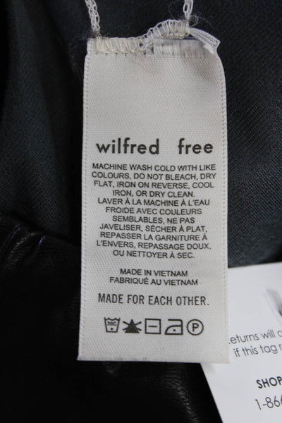 Wilfred Free Womens High Rise Smooth Faux Leather Leggings Black Size XS