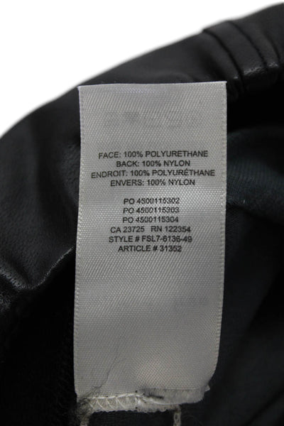 Wilfred Free Womens High Rise Smooth Faux Leather Leggings Black Size XS