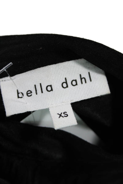 Bella Dahl Womens Cotton Long Sleeve Button Up Lined Blouse Black Size XS