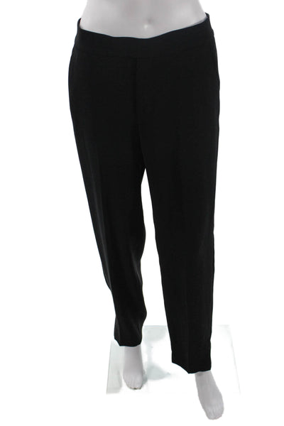 Vince Womens Tailored Elastic Waist Straight Leg Trouser Pants Black Size S