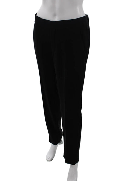 Vince Womens Tailored Elastic Waist Straight Leg Trouser Pants Black Size S