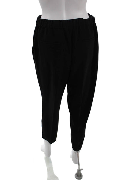 J Crew Womens Tailored Elastic Waist Pull On Trouser Pants Black Size 6