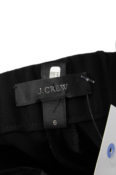 J Crew Womens Tailored Elastic Waist Pull On Trouser Pants Black Size 6