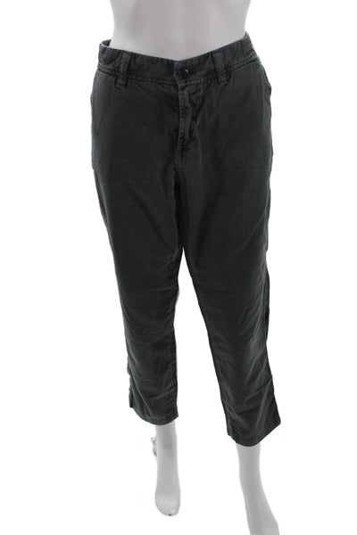 J Crew Chino Womens Cotton Straight Leg Zip Fly Chino Pants Gray Size 6
