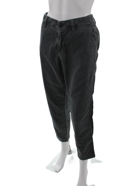 J Crew Chino Womens Cotton Straight Leg Zip Fly Chino Pants Gray Size 6