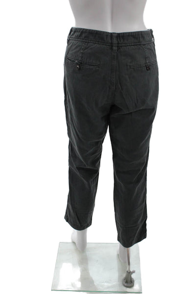 J Crew Chino Womens Cotton Straight Leg Zip Fly Chino Pants Gray Size 6
