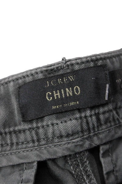J Crew Chino Womens Cotton Straight Leg Zip Fly Chino Pants Gray Size 6