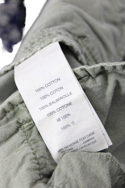 J Crew Chino Womens Cotton Straight Leg Zip Fly Chino Pants Green Size 6
