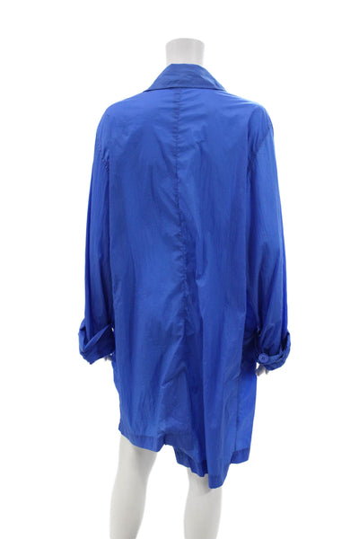 Artica-arbox Womens Collared Long Sleeve Buttoned Jacket Blue Size S