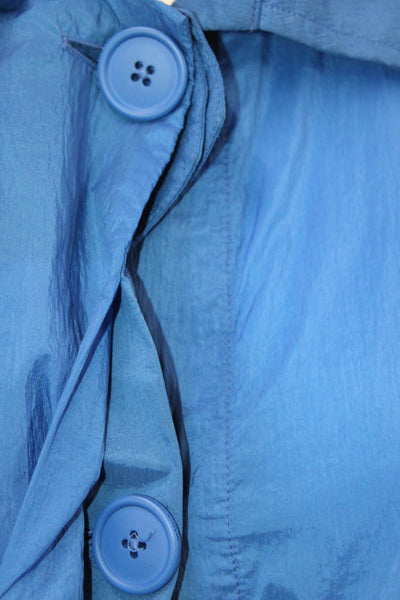 Artica-arbox Womens Collared Long Sleeve Buttoned Jacket Blue Size S
