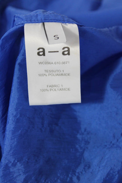 Artica-arbox Womens Collared Long Sleeve Buttoned Jacket Blue Size S