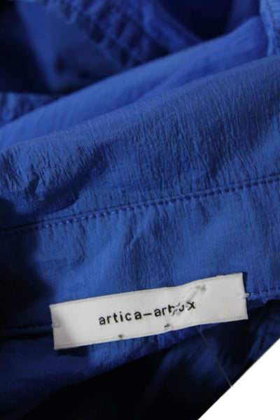 Artica-arbox Womens Collared Long Sleeve Buttoned Jacket Blue Size S