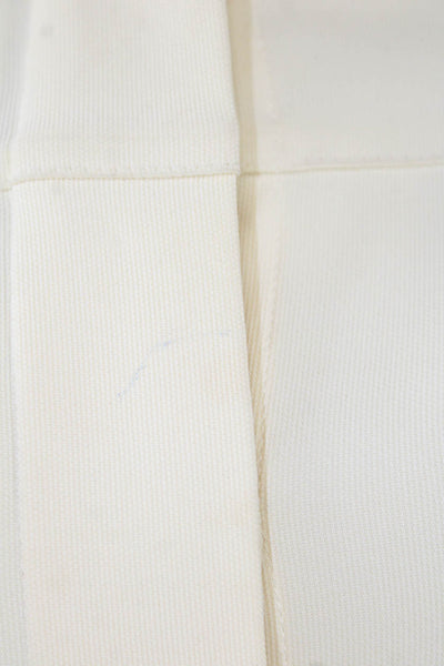 Genny Way Womens Textured Long Sleeve Button Up Blouse Cream Size M