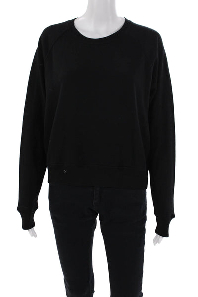 Myles Price Womens Minilux Raglan Long Sleeve Crew Neck Sweatshirt Black Size 1