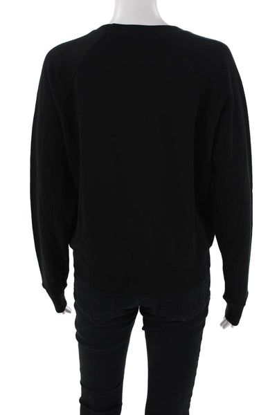 Myles Price Womens Minilux Raglan Long Sleeve Crew Neck Sweatshirt Black Size 1