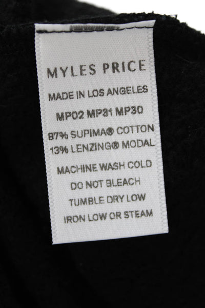 Myles Price Womens Minilux Raglan Long Sleeve Crew Neck Sweatshirt Black Size 1