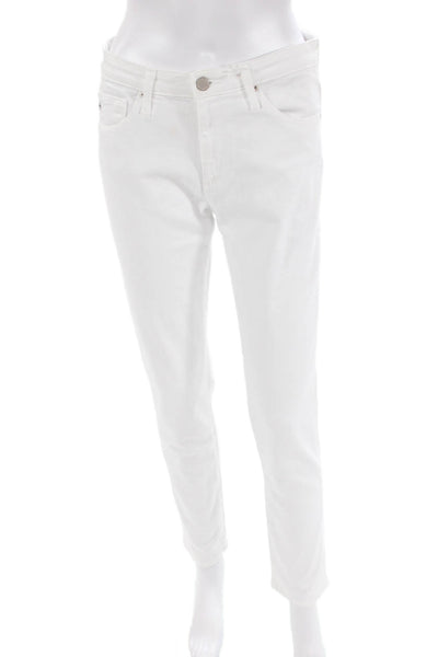 AG Adriano Goldschmied Womens Cotton Prima Cigarette Leg Jeans White Size 26