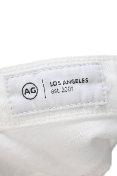 AG Adriano Goldschmied Womens Cotton Prima Cigarette Leg Jeans White Size 26