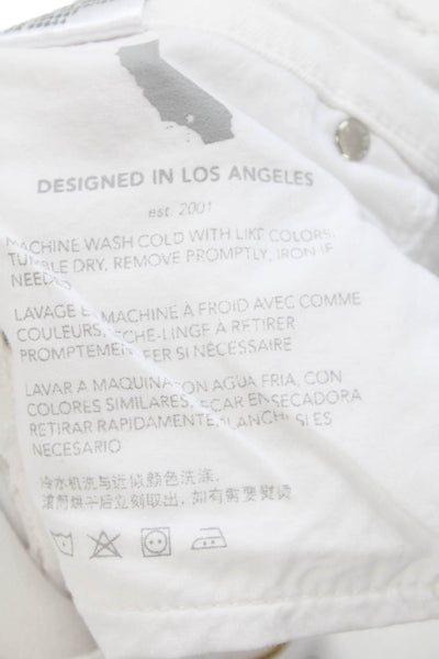 AG Adriano Goldschmied Womens Cotton Prima Cigarette Leg Jeans White Size 26