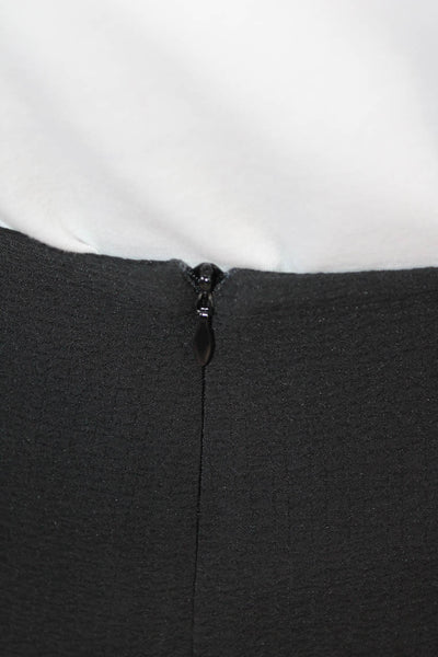 Donna Mizani Womens Back Zip Ruched Ruffled Pencil Skirt Black Size Extra Small