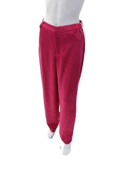 Good American Womens Washed Satin Pants - love potion007 Size 2