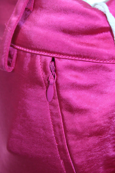 Good American Womens Washed Satin Pants - love potion007 Size 2