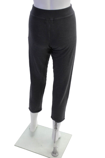 Monrow Womens Drawstring Elastic Waist Straight Leg Sweatpants Gray Size S