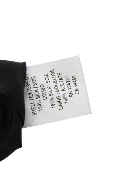 Milly Womens Textured V-neck Half Sleeve Dotted Multicolor Dress Black Size 02