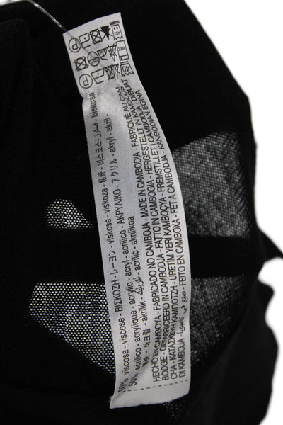 Zara Womens Long Sleeves Crew Neck Pullover Sweater Jet Black Size Medium