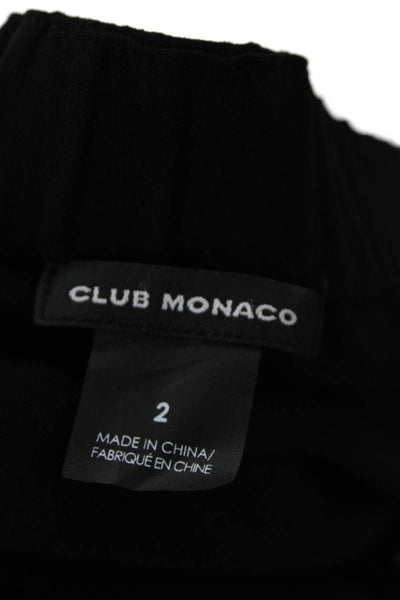 Club Monaco Womens Off The Shoulder Long Sleeves Blouse Black Size 2