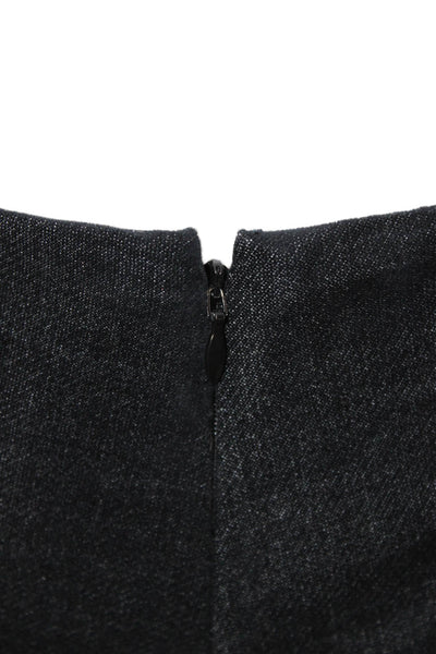 Theory Womens Cotton Back Zippered Velvet Skinny Leg Pants Solid Black Size 0