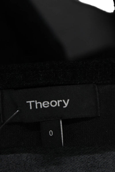 Theory Womens Cotton Back Zippered Velvet Skinny Leg Pants Solid Black Size 0