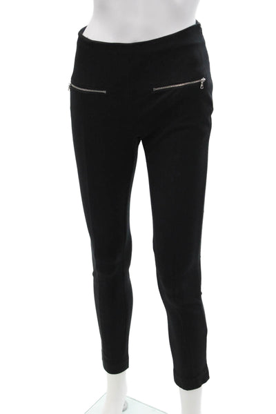 Rag & Bone Womens Cotton Zippered Pocket Side Zippered Leggings Black Size 00