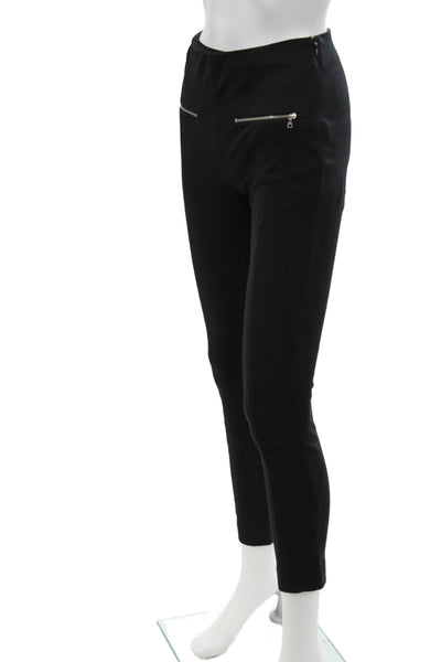 Rag & Bone Womens Cotton Zippered Pocket Side Zippered Leggings Black Size 00