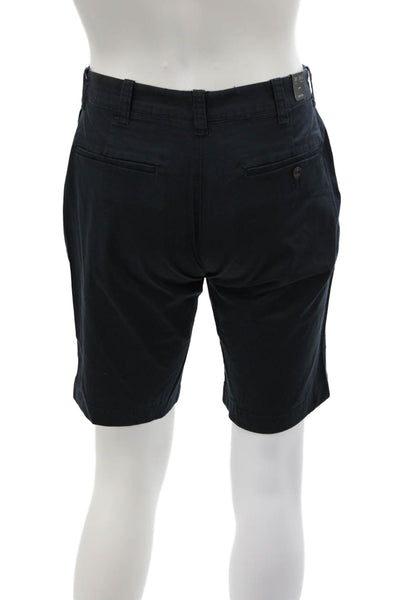 J Crew Mens Cotton Four Pocketed Zippered Casual Shorts Dark Blue Size 30