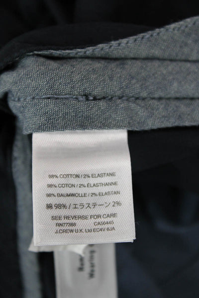 J Crew Mens Cotton Four Pocketed Zippered Casual Shorts Dark Blue Size 30