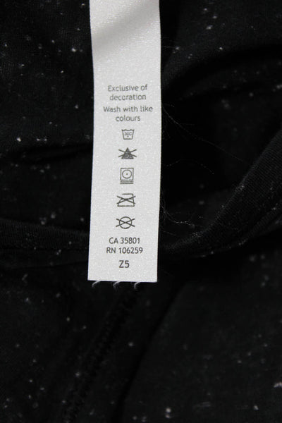 Lululemon Womens Sleeveless Round Neck Back Slit Tank Top Black Size 10