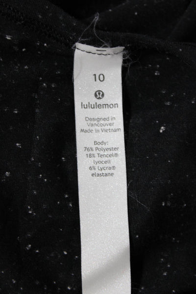 Lululemon Womens Sleeveless Round Neck Back Slit Tank Top Black Size 10