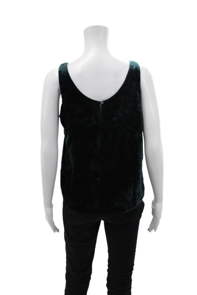 J Crew Womens Sleeveless Scoop Neck Casual Tank Top Solid Green Size 6