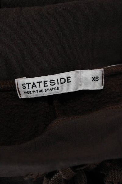 Stateside Womens Drawstring Stretch Skinny Lounge Pants Brown Size XS