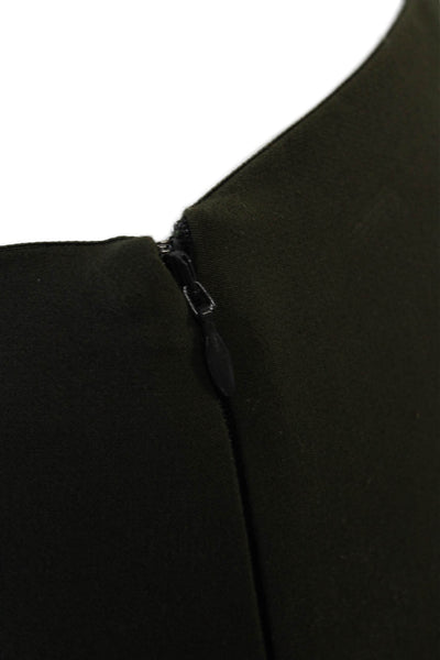 Vince Womens High Rise Slim Leg Pants Moss Green Cotton Size Extra Small