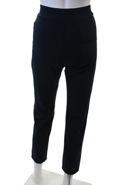 Shan Womens Pull On High Rise Slim Leg Casual Pants Navy Blue Size 0