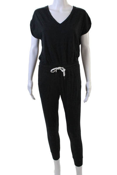 Philanthropy Women's V-Neck Sleeveless Tapered Leg Jumpsuit Black Size S