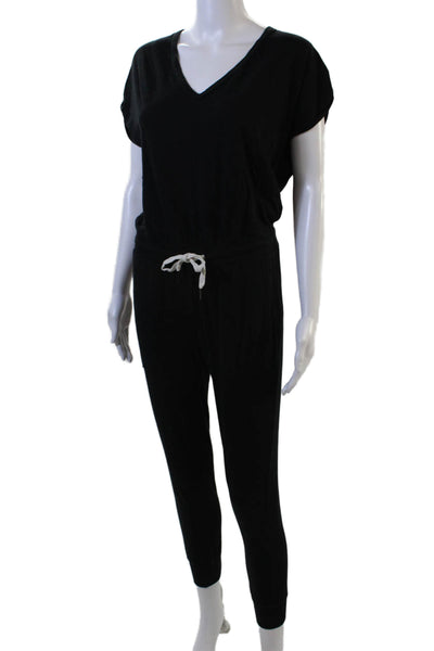 Philanthropy Women's V-Neck Sleeveless Tapered Leg Jumpsuit Black Size S