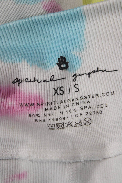 Spiritual Gangster Women's Ribbed Tie Dye Full Length Fitted Legging Size XS