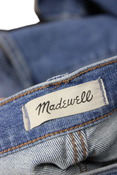 Madewell Womens Cotton Blend Medium Wash High-Rise Straight Leg Blue Size 27