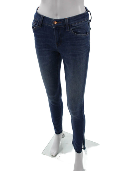 J Brand Womens Cotton Denim Five Pocket Mid-Rise Skinny Jean Blue Size 26