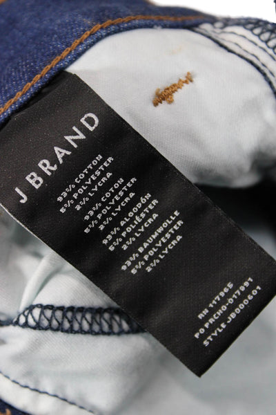 J Brand Womens Cotton Denim Five Pocket Mid-Rise Skinny Jean Blue Size 26